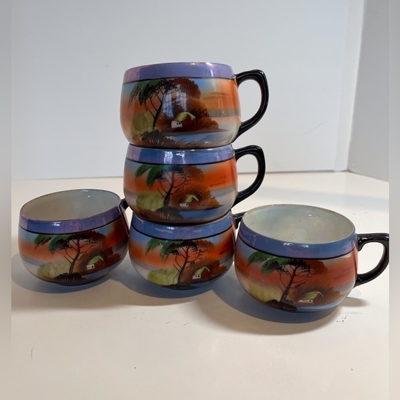 Chikaramachi, Japan Other - Japan Lusterware Vintage Cups. Set of 5